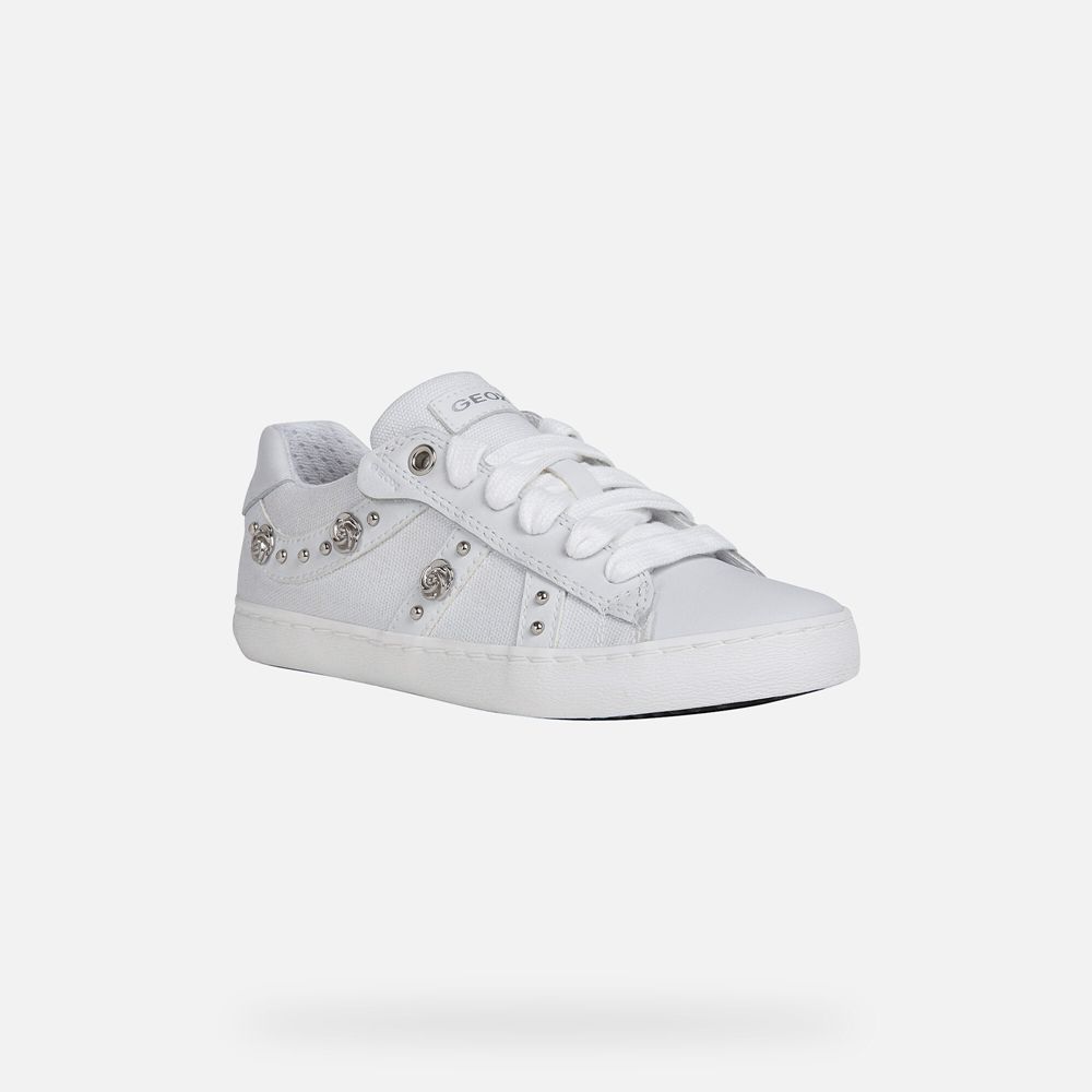 Geox Sneakers White Kilwi - Geox Girls Shoes - DBKVQA023